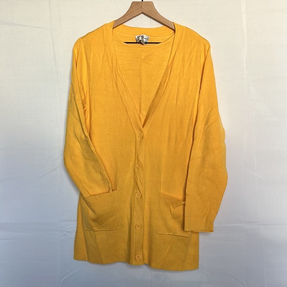 EUC Linea by Louis Dell’Olio Whisper Knit Yellow Shell & Sweater Set